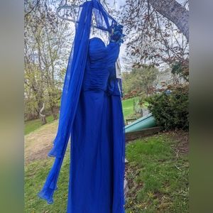Montage by Mon Cheri NWT Blue Gown Bridesmaid Prom Dress